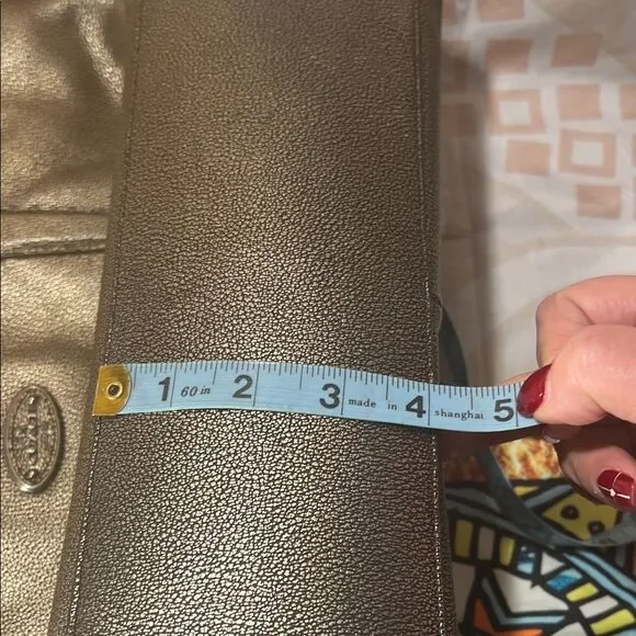 Coach Chicago Ellis Metallic Bronze Pebbled Leather Large Tote - Picture 15 of 15